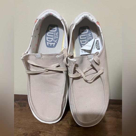 Hey Dude Wendy Rise Loafers style Chambray Sandshell - Picture 3 of 11